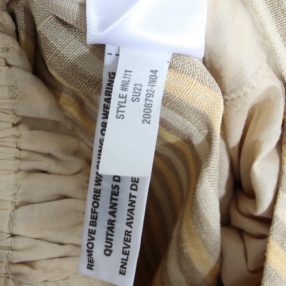 Madewell Sleeveless Wide-Leg Jumpsuit French Vanilla Striped Linen Yellow Size 2 - Picture 16 of 16